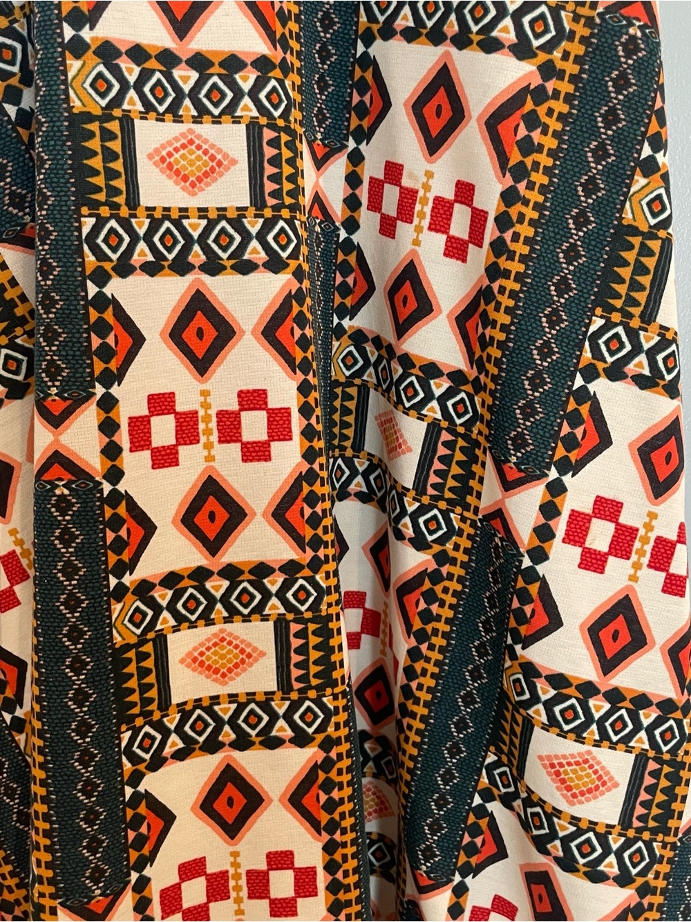 H&M Geometric Aztec Print Fit and Flare Dress Size Medium - Picture 2 of 6